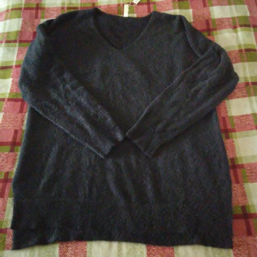 Qixing  Women Black Sweater Size XL